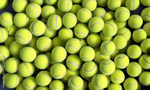 Tennis balls as a background © Victoria Sharratt