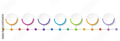 Infographic process design 7 options or steps.