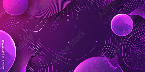 Purple abstract dynamic background with geometric shape, minimal template for banner, poster, web in futuristic and 