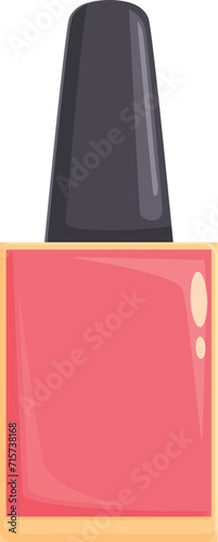 Red gel bottle icon cartoon vector. Manicurist nailcare. Fashion female