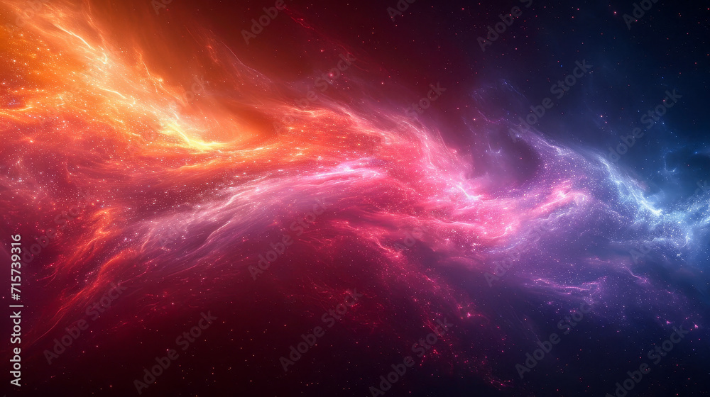 Cosmic Dance of Fire and Ice Nebula
