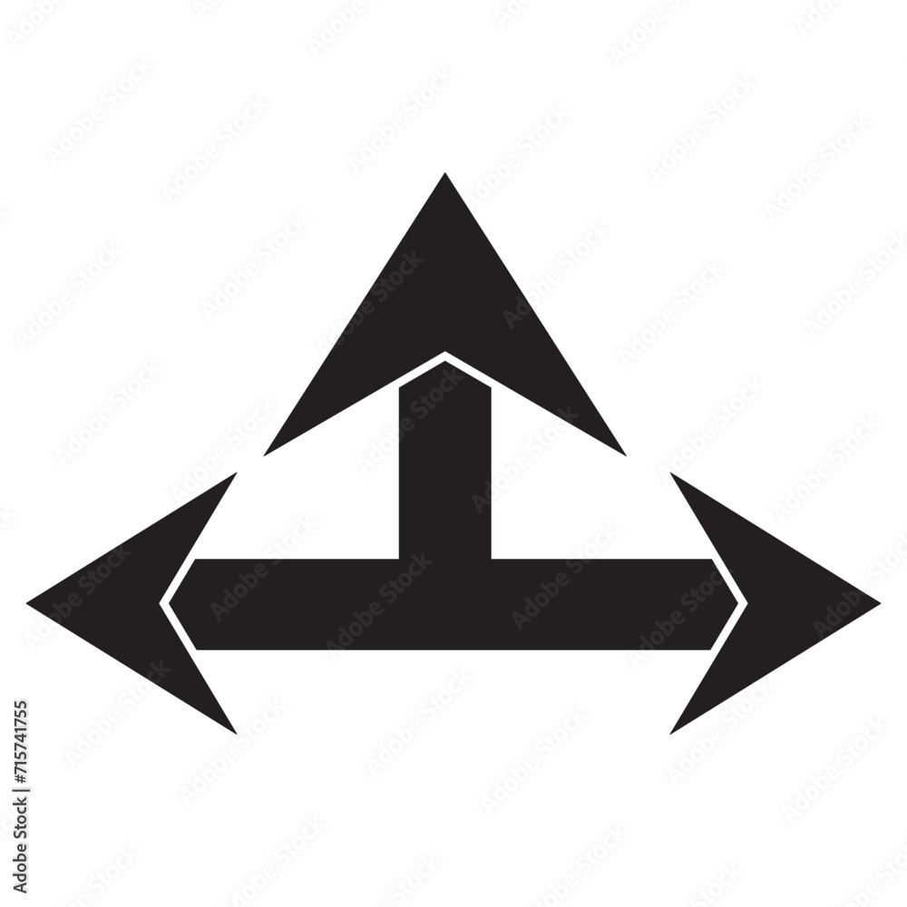 Choice between three roads icons.. Three-way direction arrow icon. black arrow icon. 11:11 Choice between three roads icons.. Three-way direction arrow icon. black arrow icon. 11:11