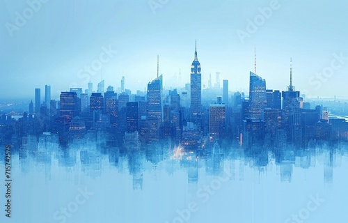 abstract city skyline seamless tile stock illustration wallpaper design of a new  high-quality  international metropolis