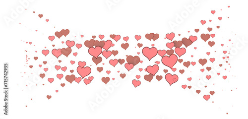 Fototapeta Naklejka Na Ścianę i Meble -  realistic isolated heart confetti on the transparent background for decoration and covering.