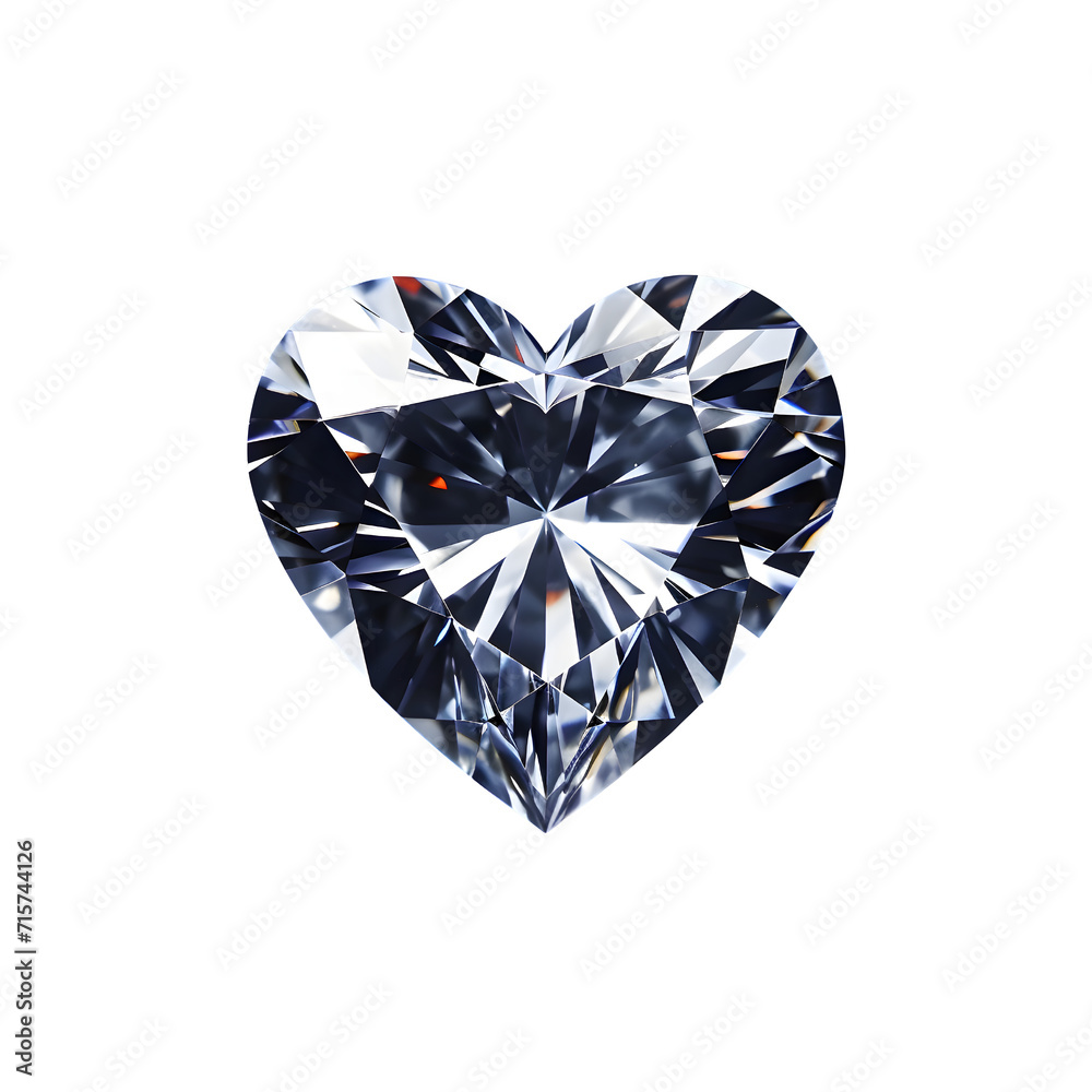 Fototapeta premium Heart shaped diamond isolated