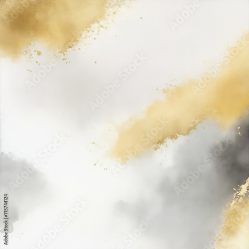 Modern gold and Gray textured watercolor art abstract background © Reazy Studio