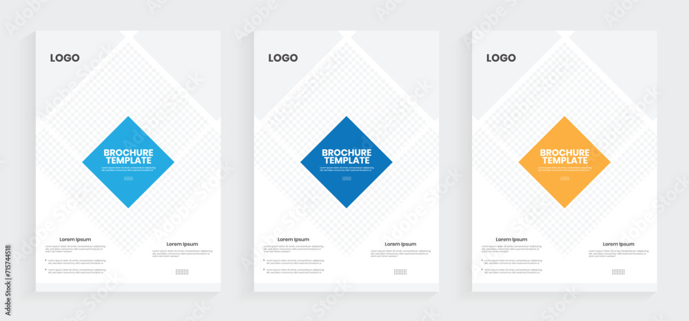 A4 annual report book cover design. Modern brochure cover background. A4 fold flyers, leaflet, booklet, or handbook template. - obrazy, fototapety, plakaty 