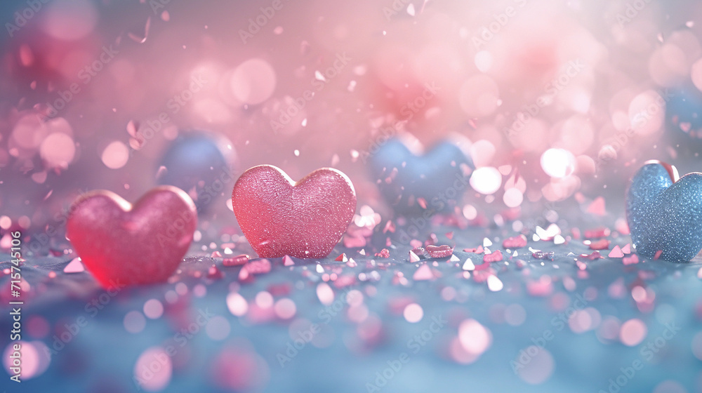 heart shaped bokeh background for valentine day