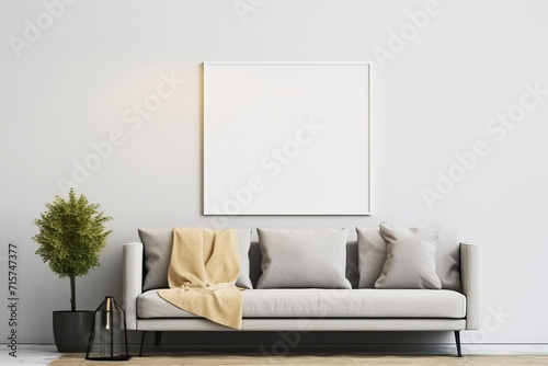 Modern home mockup interior background