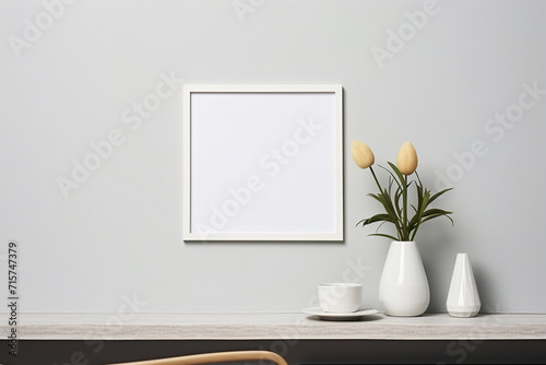 Modern home mockup interior background