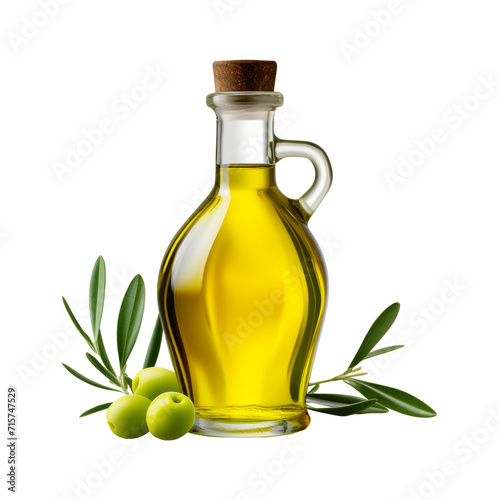 Bottle of olive oil. Isolated on transparent background.