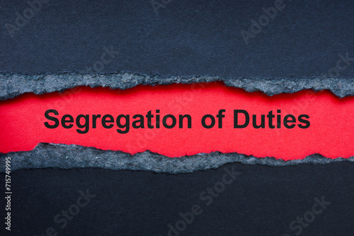 Canvastavla Torn paper and inscription Segregation of duties.