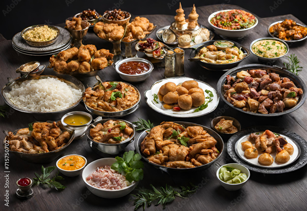  Iftar table with an array of delicious dishes