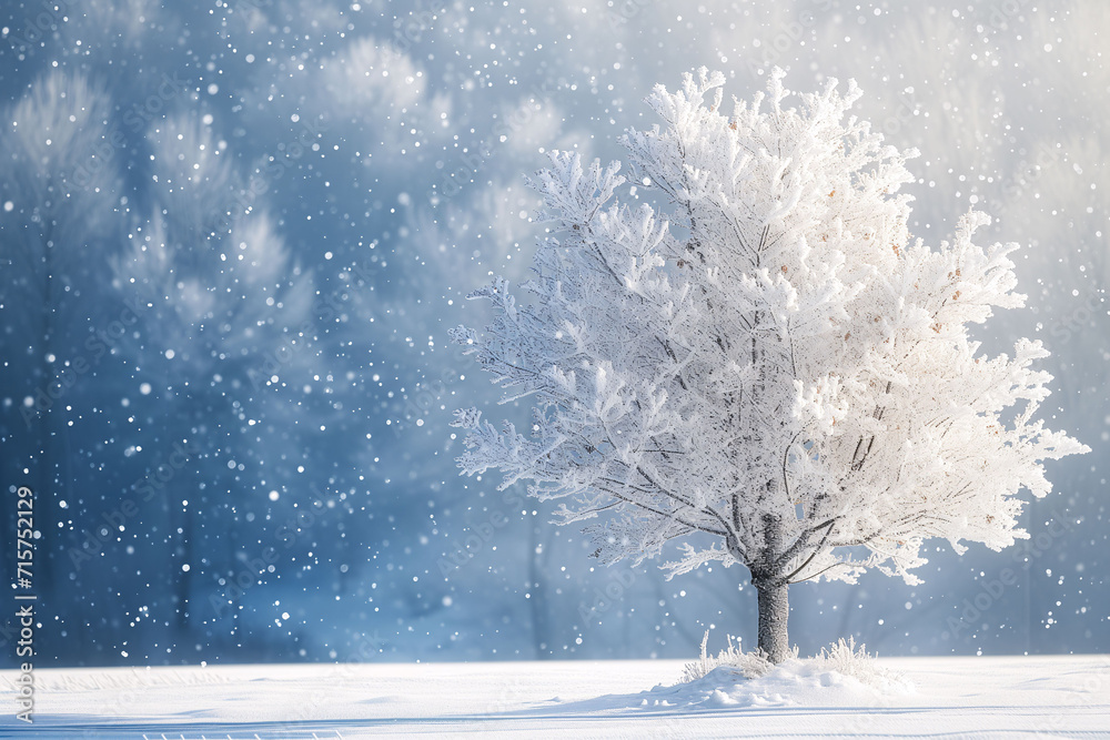 background of a snow covered tree in the winter background of a snow covered tree in the winter