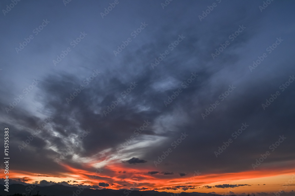 sunset sky over the mountains on the Mediterranean sea on the island of Cyprus 11