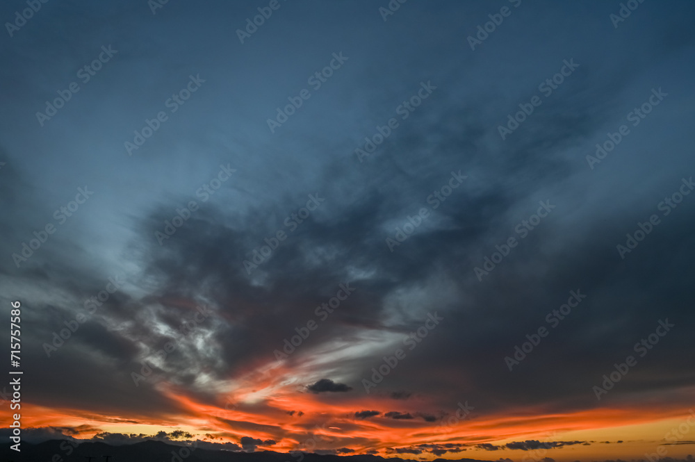 sunset sky over the mountains on the Mediterranean sea on the island of Cyprus 8