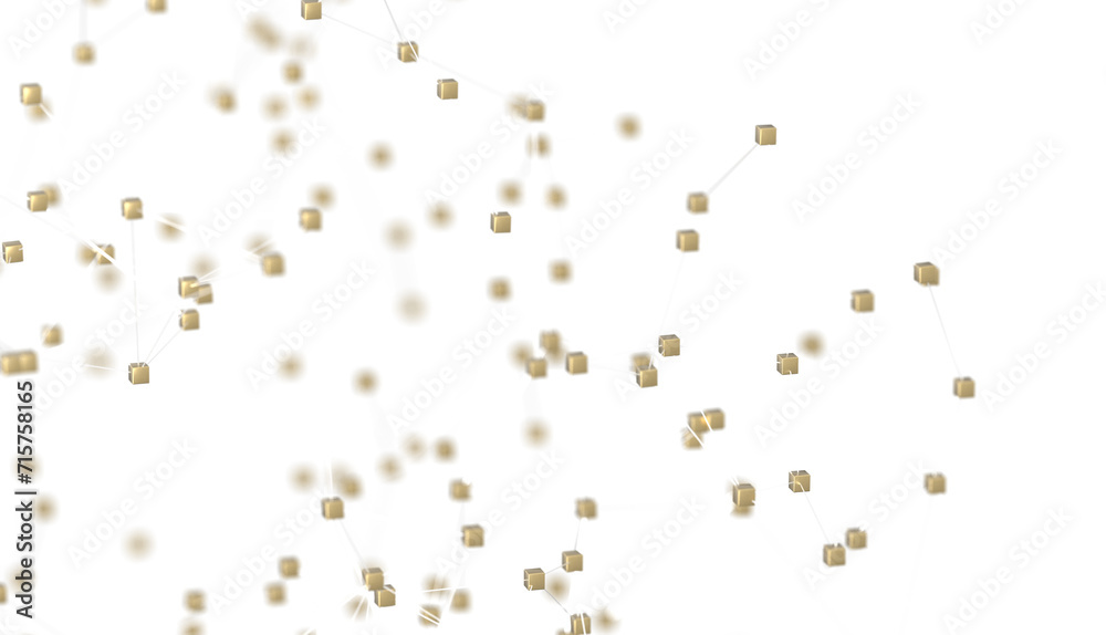 technology with polygonal shapes on dark blue background.