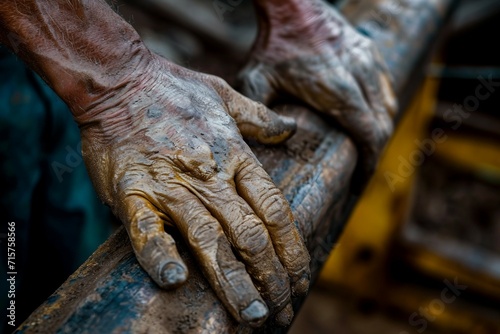 Close Up of a Laborer Hands in Action © Habiba