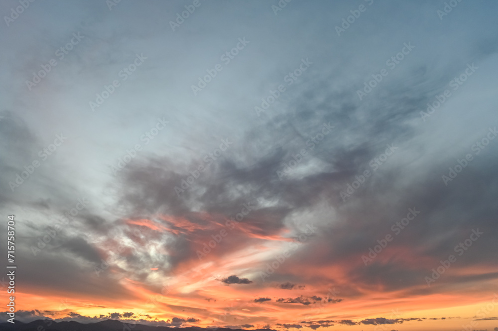 sunset sky over the mountains on the Mediterranean sea on the island of Cyprus 6