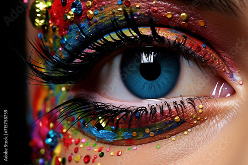 Abstract colorful woman eye
