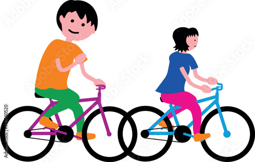 COUPLE EN VELO