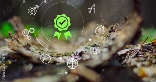 Assessment for the certificate concept. Green technologies concept. Net zero concept, CO2 reduce.Long term strategy 2050. 4k footage