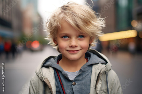 Wallpaper Mural close up portrait standing in the street and happy. Torontodigital.ca