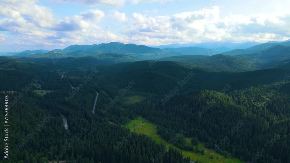 Schwarzwald mountain range in Baden-Württemberg in the southwest of modern Germany Aerial view Drone