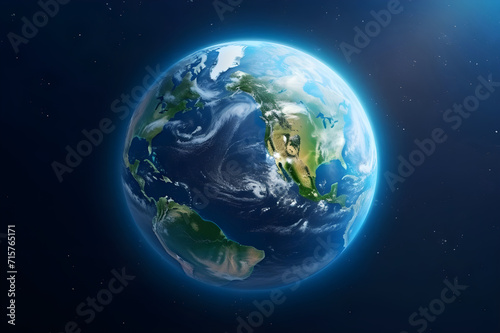 Planet Earth in space - Ai Generated