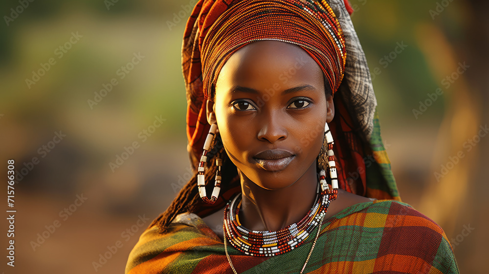 Portrait of a Young beautiful African Woman Portrait of a Young beautiful African Woman