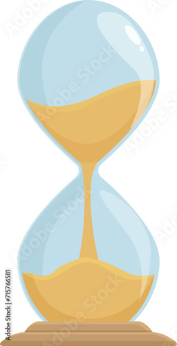 Small hourglass icon cartoon vector. Deadline hour. Image speed day