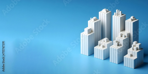 3d render of a building blocks