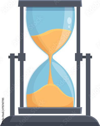 Sand clock game icon cartoon vector. Second digital. Design dial swift