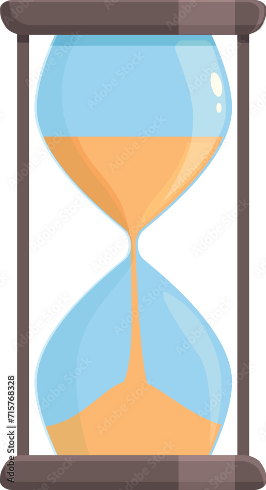 Fototapeta premium Rapid sand clock icon cartoon vector. Design image. Loading game