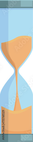 Thin sand clock icon cartoon vector. Digital alarm. Design minute timer