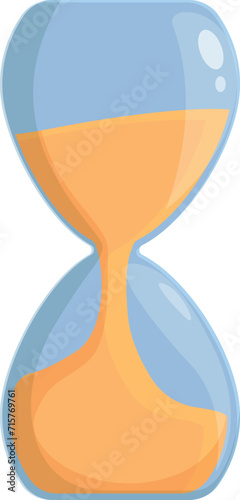 Sand clock glass icon cartoon vector. Sandglass timer. Dial image speed