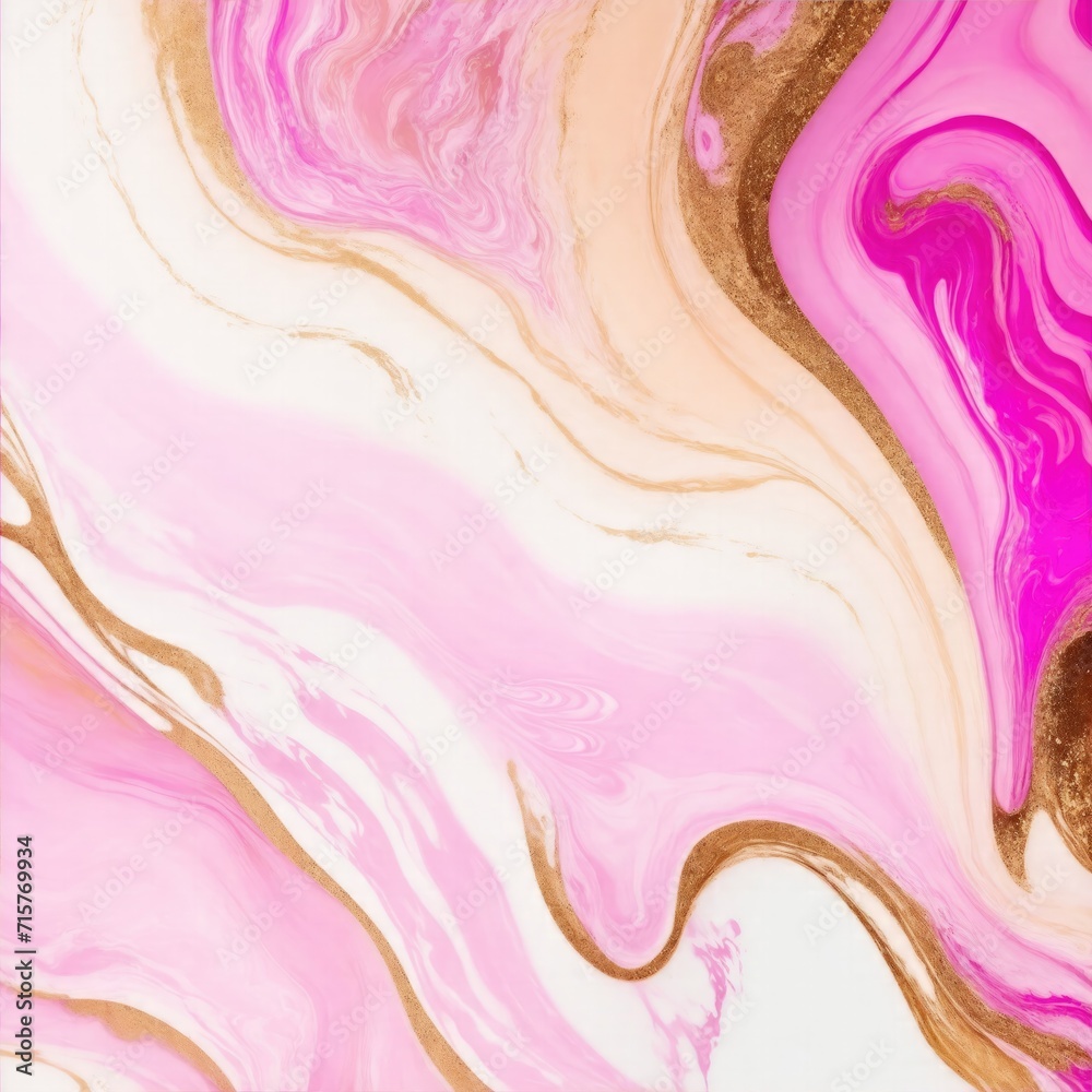 Abstract ink Pink and gold mixed texture Background. fluid art background texture