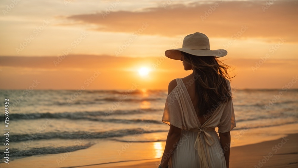 Fototapeta premium woman on the beach