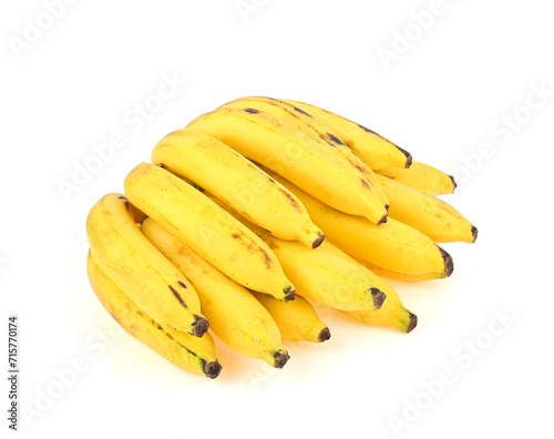 ripe cavendish banana isolated on white