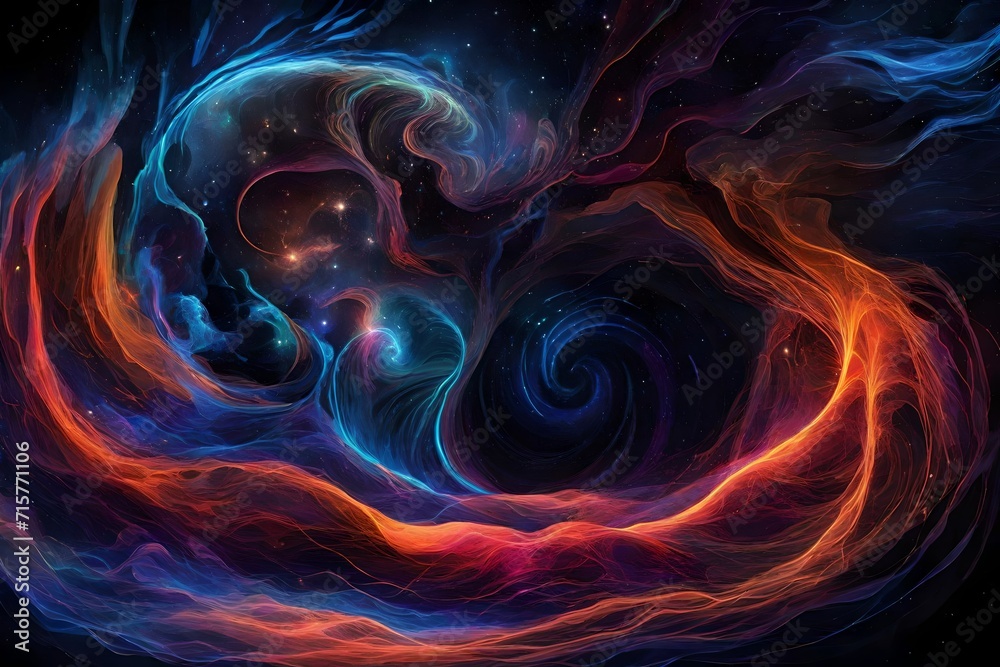A symphony of neon waves in a cosmic symposium A symphony of neon waves in a cosmic symposium