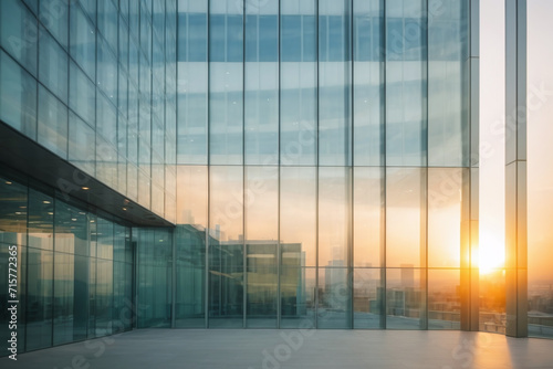 modern office interior and sunlight