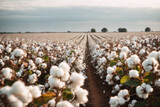 cotton field with flowers