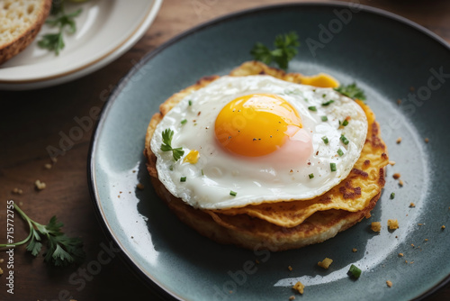 fried eggs breakfast background
