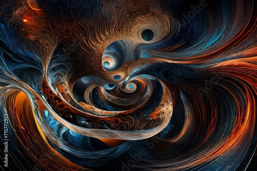 Abstract vortexes in a digital universe