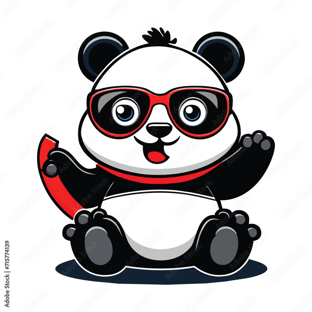Obraz premium Panda graphic vector EPS