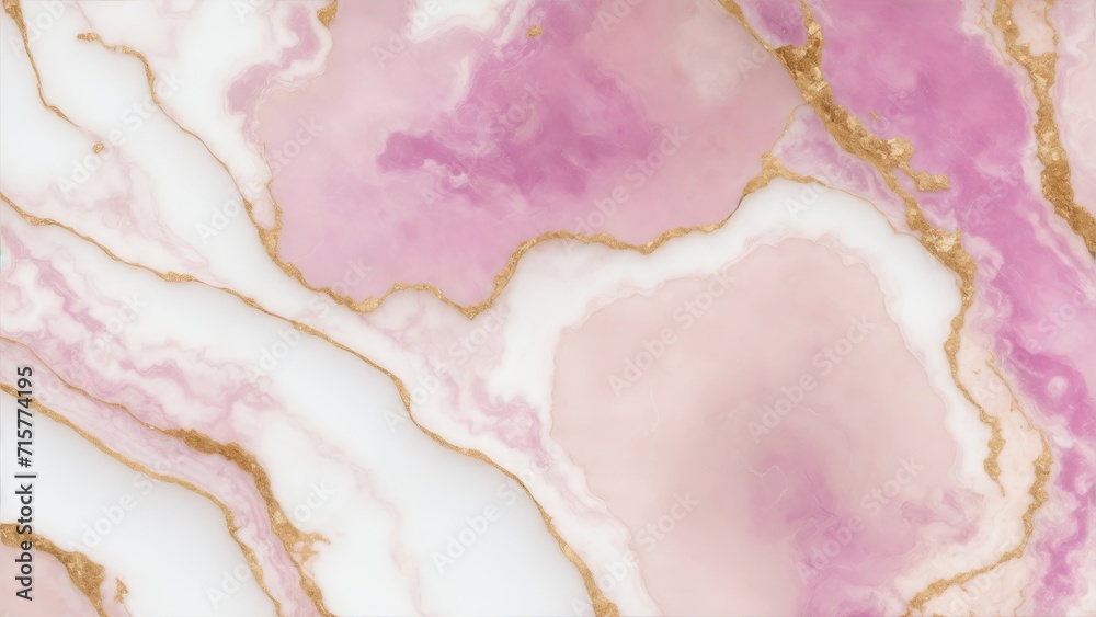 Pink and Golden marble geode background, Marble Texture Background