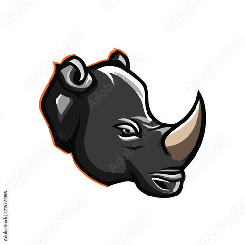 Rhino graphic vector EPS