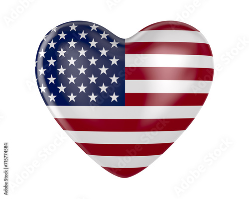 heart with American flag on...