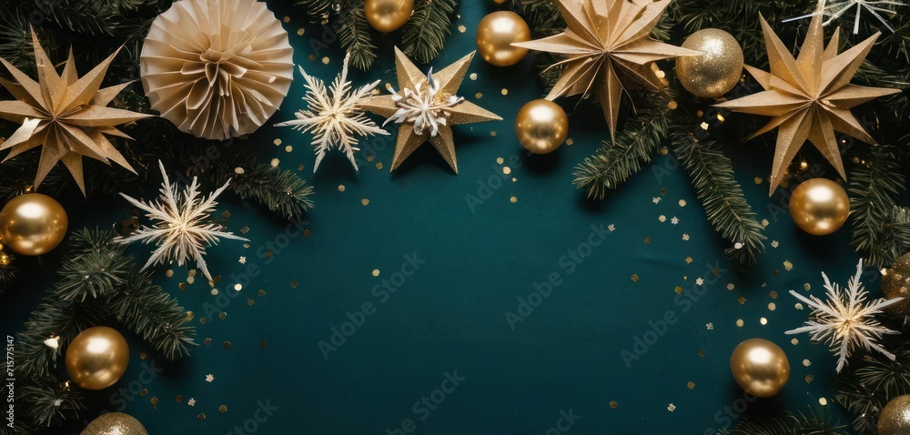  a green background with gold and white ornaments and a green background with gold and white ornaments and a green background with gold and white stars and a green background with.