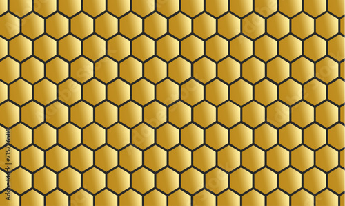pattern with golden honeycomb
